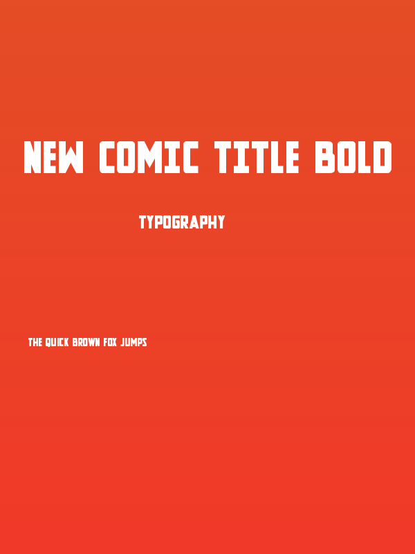 New Comic Title Bold Poster