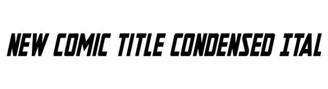 New Comic Title Condensed Ital  Fuentes Gratis Descargar