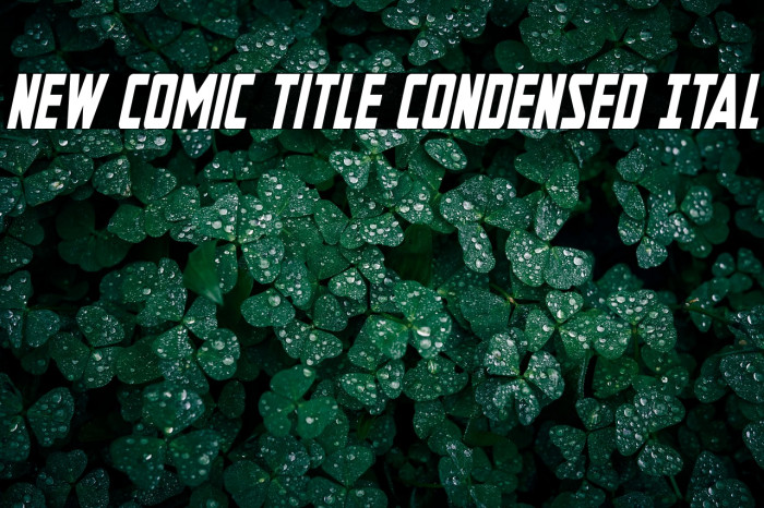 New Comic Title Condensed Ital Example 3