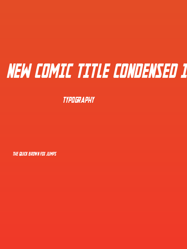 New Comic Title Condensed Ital Poster