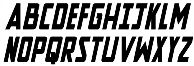 New Comic Title Condensed Italic Font Litere mari