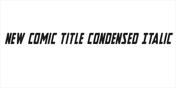 New Comic Title Condensed Italic Logo
