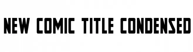 New Comic Title Condensed  Frei Schriftart Herunterladen