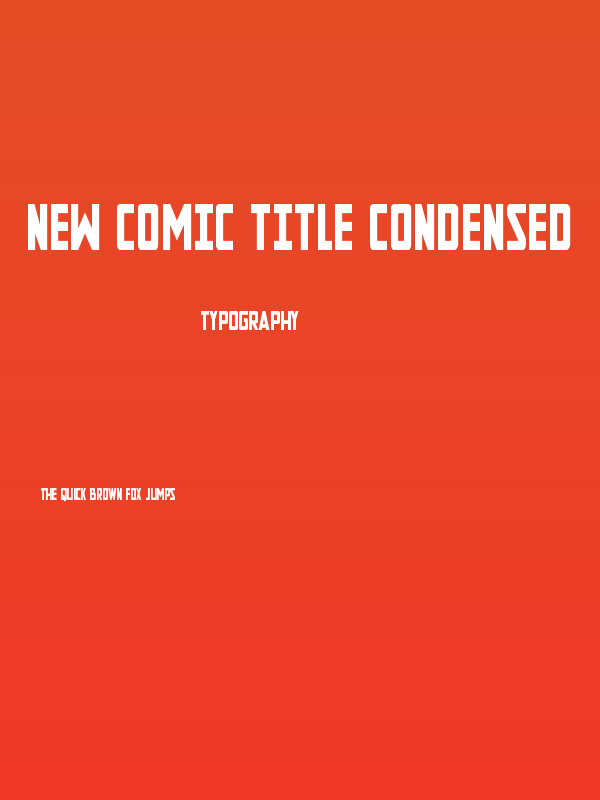 New Comic Title Condensed Poster