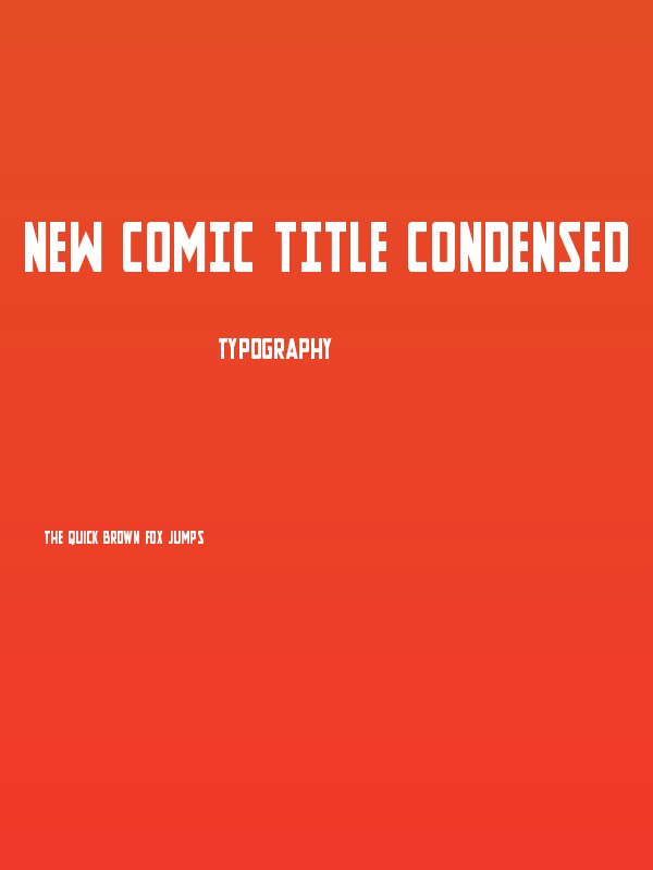 New Comic Title Condensed Poster