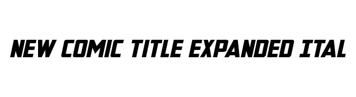 New Comic Title Expanded Ital  Frei Schriftart Herunterladen