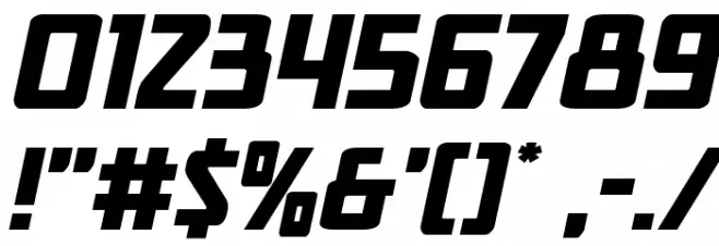 New Comic Title Expanded Ital Font OTHER CHARS