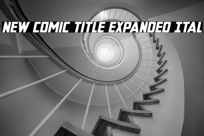 New Comic Title Expanded Ital Font examples
