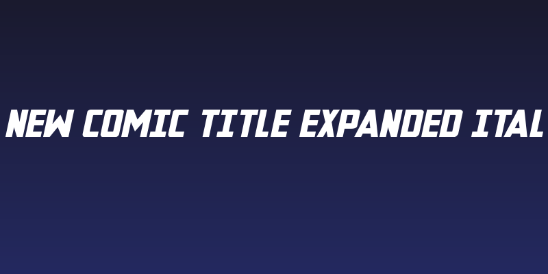 New Comic Title Expanded Ital Social Header