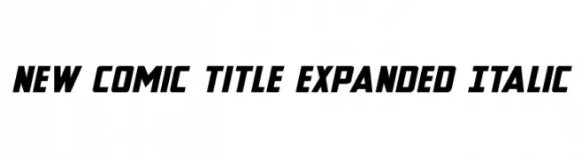 New Comic Title Expanded Italic 