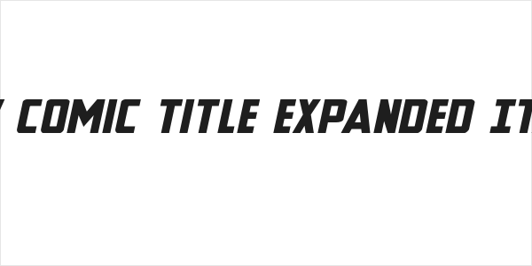 New Comic Title Expanded Italic Logo
