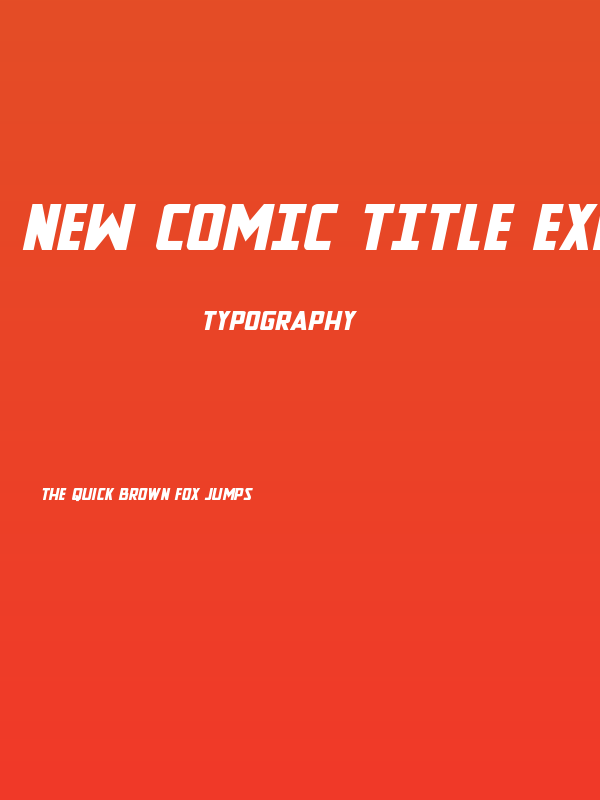 New Comic Title Expanded Italic Poster