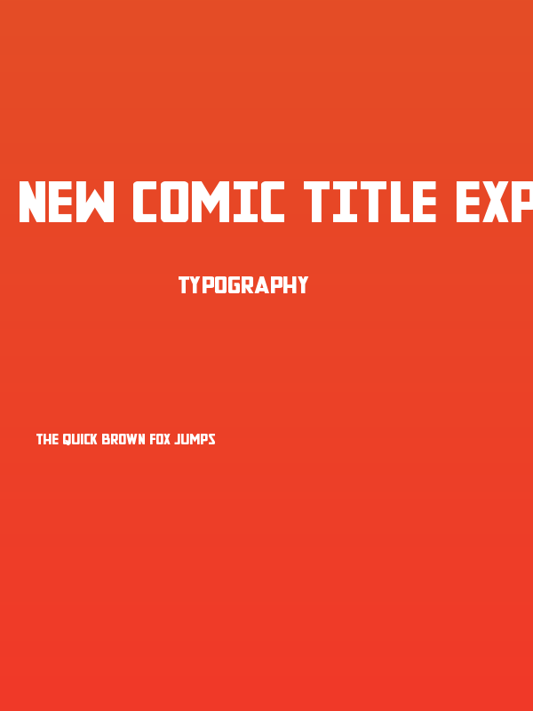New Comic Title Expanded Poster