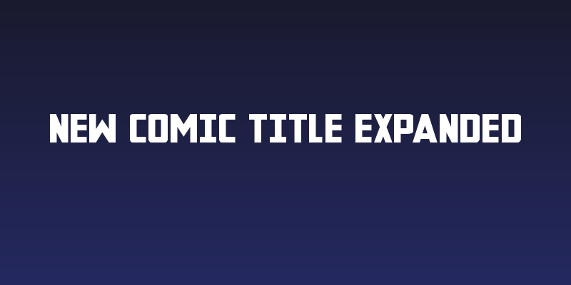 New Comic Title Expanded Social Header