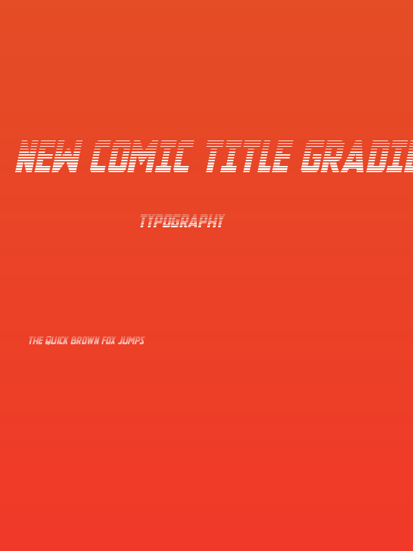 New Comic Title Gradient Ital Poster