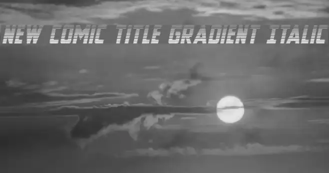 New Comic Title Gradient Italic Example 1