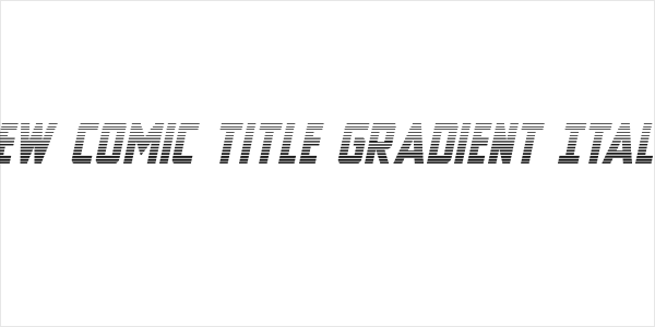 New Comic Title Gradient Italic Logo