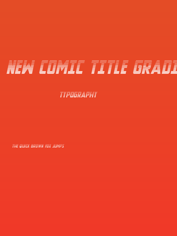 New Comic Title Gradient Italic Poster