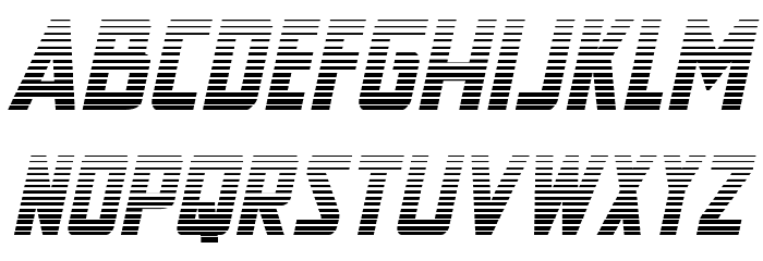 New Comic Title Gradient Italic Font LOWERCASE