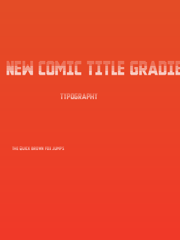 New Comic Title Gradient Poster