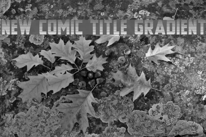 New Comic Title Gradient Font examples