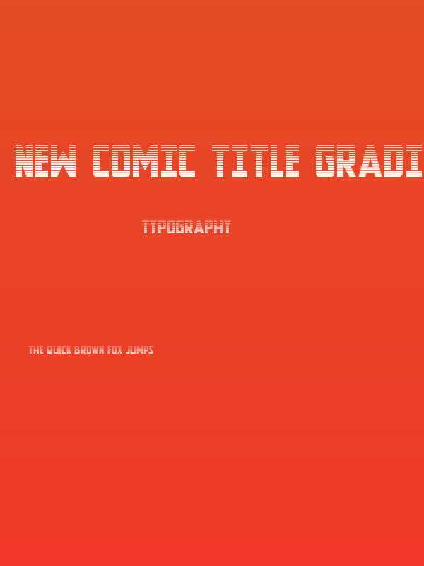 New Comic Title Gradient Poster