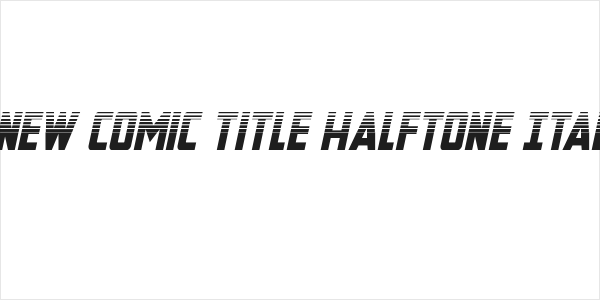 New Comic Title Halftone Ital Logo