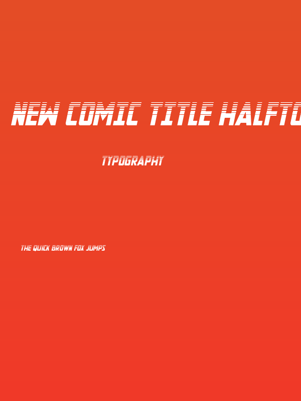 New Comic Title Halftone Ital Poster