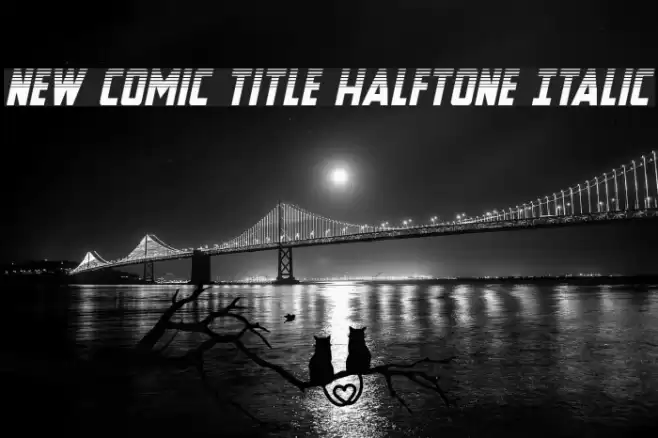New Comic Title Halftone Italic Font examples