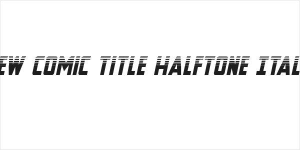New Comic Title Halftone Italic Logo