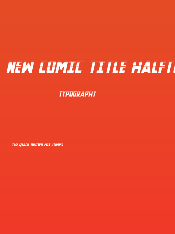 New Comic Title Halftone Italic Poster