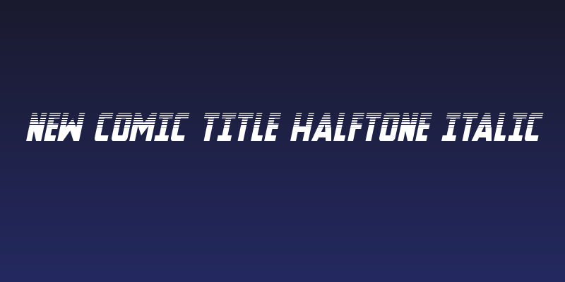 New Comic Title Halftone Italic Social Header