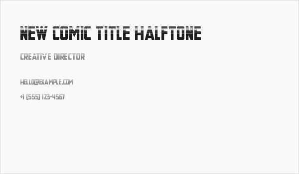 New Comic Title Halftone Business Card