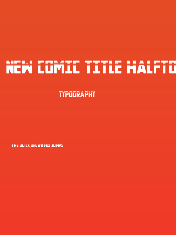 New Comic Title Halftone Poster