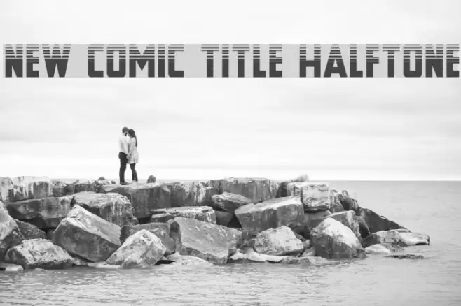 New Comic Title Halftone Font examples
