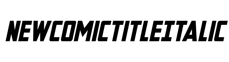 New Comic Title Italic  Free Fonts Download