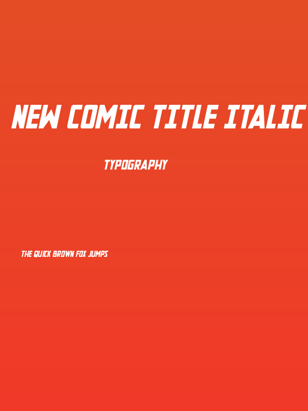 New Comic Title Italic Poster