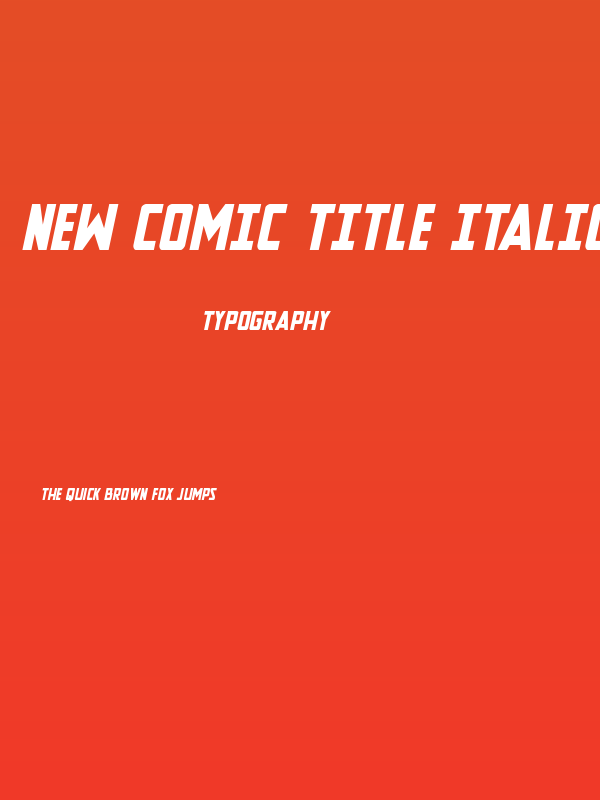 New Comic Title Italic Poster