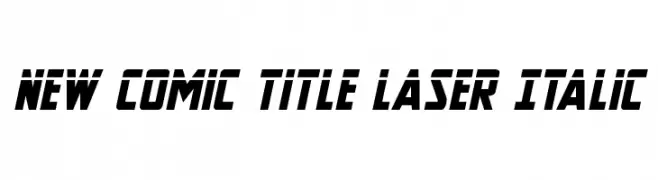 New Comic Title Laser Italic  Frei Schriftart Herunterladen