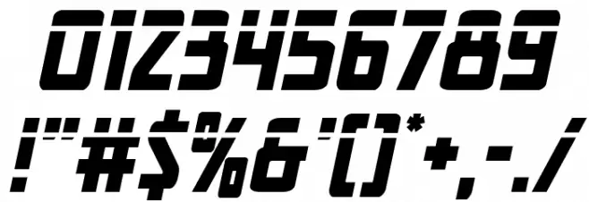 New Comic Title Laser Italic Font OTHER CHARS