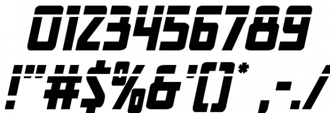 New Comic Title Laser Italic Font OTHER CHARS