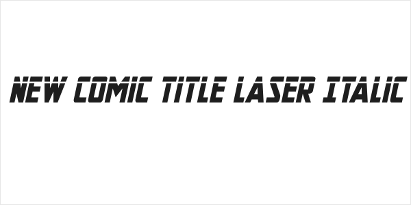 New Comic Title Laser Italic Logo