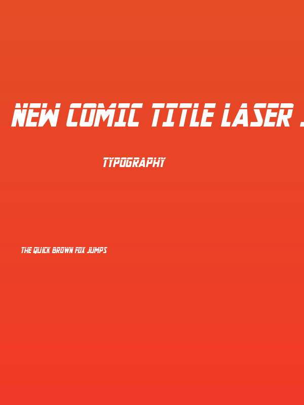 New Comic Title Laser Italic Poster