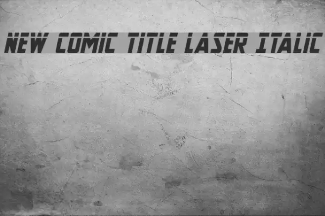 New Comic Title Laser Italic Font examples
