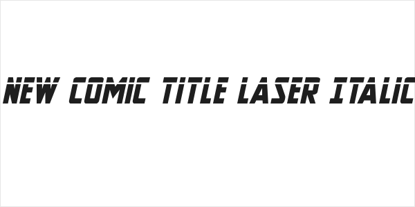 New Comic Title Laser Italic Logo