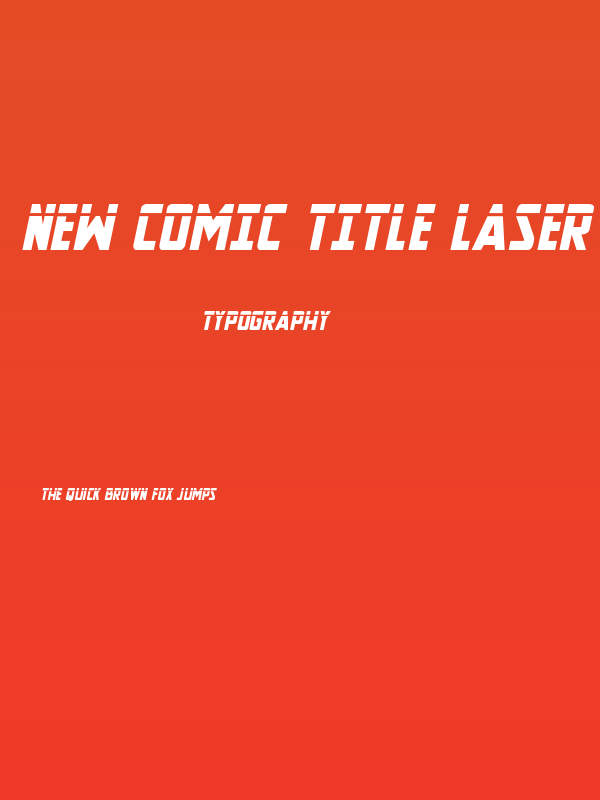 New Comic Title Laser Italic Poster