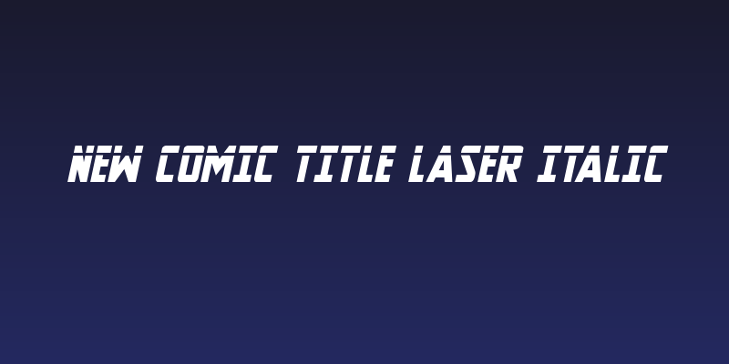 New Comic Title Laser Italic Social Header