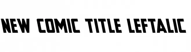 New Comic Title Leftalic  Frei Schriftart Herunterladen