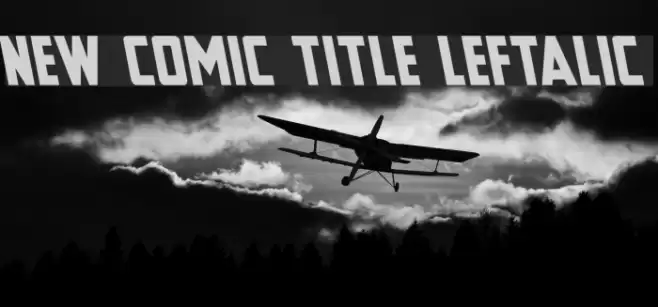 New Comic Title Leftalic Font examples