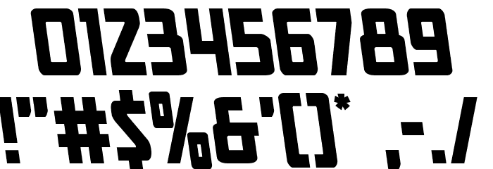 New Comic Title Semi-Leftalic Font OTHER CHARS